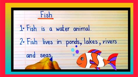 fish paragraph|10 Lines on Fish for Students and Childr.